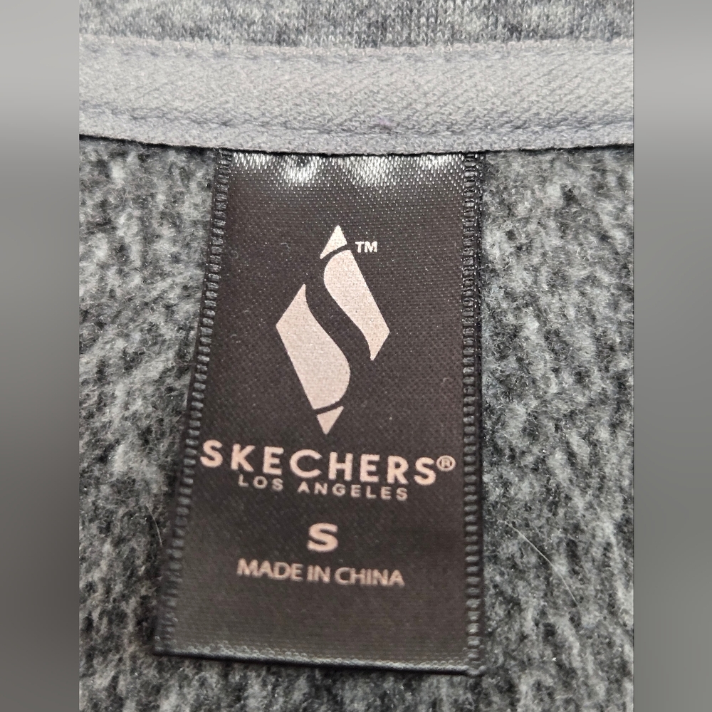 Skechers Gray Women's Full Zip Jersey Fall Mock Neck Jacket Size S - Picture 7 of 8